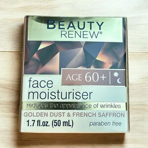 Beauty renew face moisturizer age 60+ reduces wrinkles 1.7fl.0Z 50mL EXP 2026